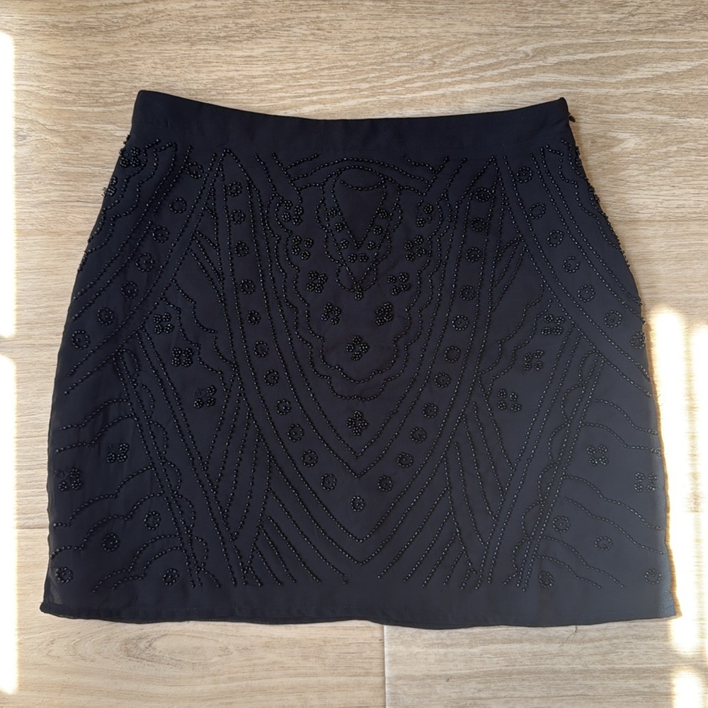 Forever21 Black Beaded Skirt (Size Small)
